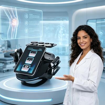 Máquina de Terapia Tecar RF de 448KHz com 3 Sondas, 8 Cabeças e Tela Sensível ao Toque de 12 Polegadas para Bem-Estar de Tecidos Profundos