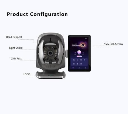 X3 Analisador de pigmentação da pele Máquina de detecção de manchas de inteligência artificial 15,6 polegadas Equipamento facial de salão de beleza