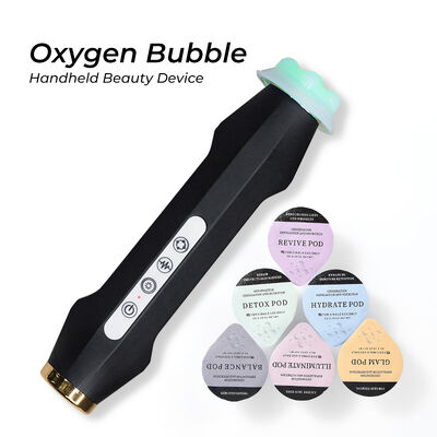 Mini instrumento de bolha de oxigênio LED vibração facial elevador portátil máquina de beleza da pele