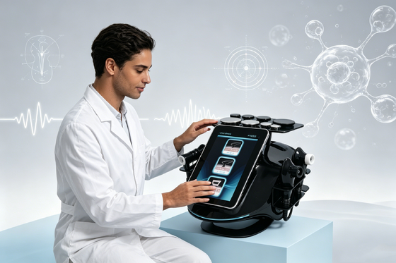 Dispositivo de diatermia Hazeen 448K Tecar CET RET Modo duplo para firmamento da pele, modelagem corporal, lifting facial, máquina de beleza