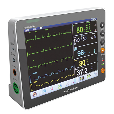 Electrocardiograma Sangue Saturação de oxigénio Temperatura corporal Monitores médicos
