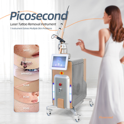 Máquina de remoção de tatuagens a laser de picossegundo 500ps Nd Yag Q comutado Pico Segunda Máquina de picolação a laser