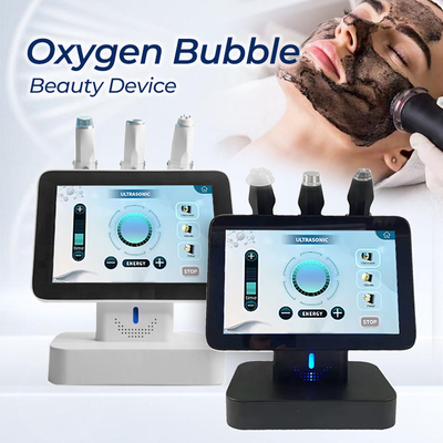 3 em 1 Peeling de jato de oxigénio Infusão Face Lift Estiramento de beleza Cuidados com a pele CO2 Bolhas de oxigénio Esfoliação Máquina facial de oxigénio
