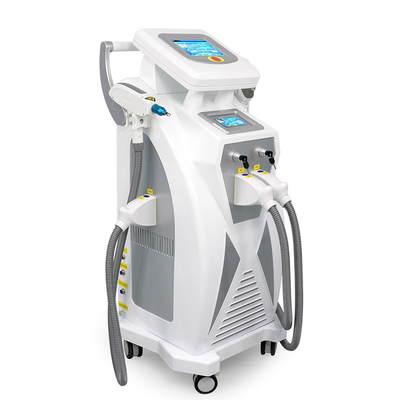 Tela dupla 3 em 1 Multifuncional RF Face Lifting Nd Yag Laser Tattoo Removal OPT IPL Máquina de remoção de cabelo