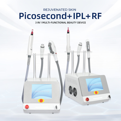 OEM remoção de cabelo remoção de tatuagem máquina de aperto de pele 3 alça RF Elight IPL Nd Yag Laser 5 em 1 máquina de beleza multifunção