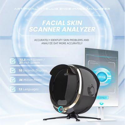 Analisador de pele 3D portátil Analisador facial Nova tecnologia de IA para análise corporal de cabelo Máquina de diagnóstico de teste de pele de salão aprimorada