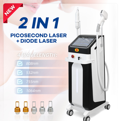 Máquina de remoção de tatuagens a laser de diodo Pico de 808nm para salão de beleza RL-808P
