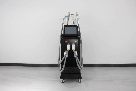 máquina de beleza vertical 4 em 1 Multifuncional Beauty Device & Laser Hair Removal System — Remoção de Pelos a Laser, Rejuvenescimento da Pele, Remoção de Tatuagens, Remoção de Verrugas Laser de Grau Comercial
