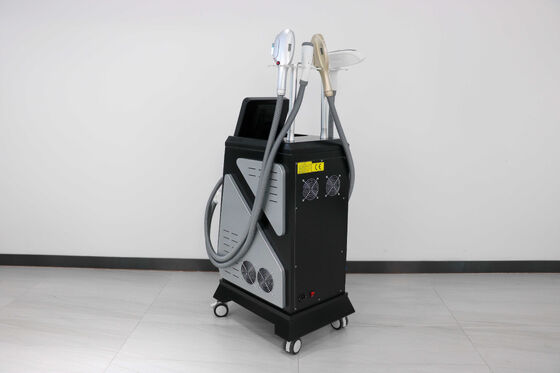 máquina de beleza vertical 4 em 1 Multifuncional Beauty Device & Laser Hair Removal System — Remoção de Pelos a Laser, Rejuvenescimento da Pele, Remoção de Tatuagens, Remoção de Verrugas Laser de Grau Comercial