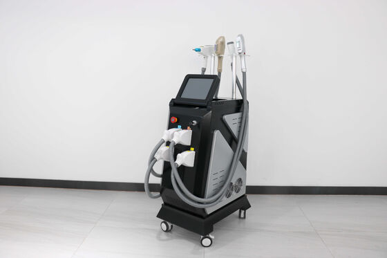 máquina de beleza vertical 4 em 1 Multifuncional Beauty Device & Laser Hair Removal System — Remoção de Pelos a Laser, Rejuvenescimento da Pele, Remoção de Tatuagens, Remoção de Verrugas Laser de Grau Comercial