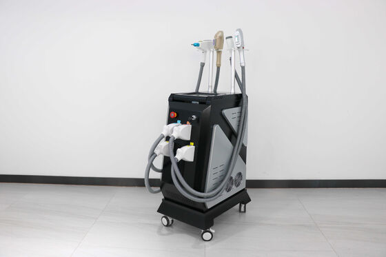 máquina de beleza vertical 4 em 1 Multifuncional Beauty Device & Laser Hair Removal System — Remoção de Pelos a Laser, Rejuvenescimento da Pele, Remoção de Tatuagens, Remoção de Verrugas Laser de Grau Comercial