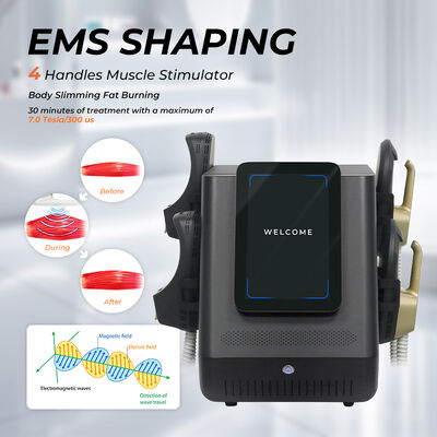 Máquina portátil de escultura corporal EMS com potência de saída de 2800W tela de 12 polegadas e tecnologia EMSlim para estimulação muscular