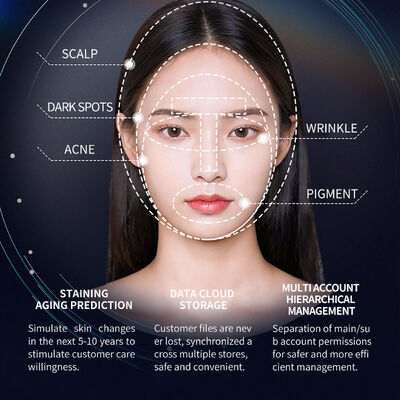 X3 pro ai 3d analisador facial detectar acne envelhecimento gerar relatório inteligente armazenamento em nuvem salão de beleza máquina ce certificado atacado