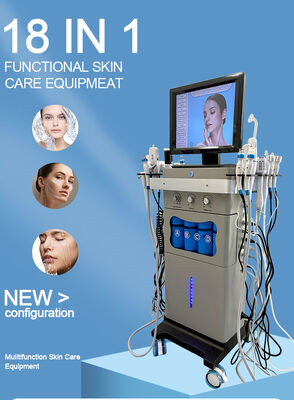 18 em 1 Aqua Exfoliate Oxygen Nutrir Repair Facial Bright Spa Professional Device