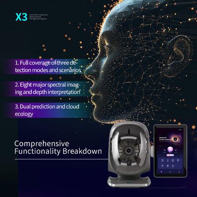 X3 analisador de pele ai câmera salão de beleza diagnóstico facial detector de beleza hd scanner equipamento da máquina