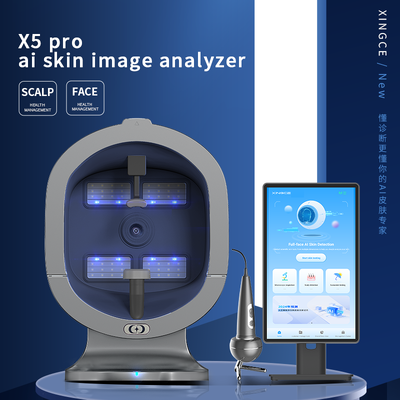 X5 Pro AI Skin Scanner Instrumento de teste de salão facial multiespectro de 21 polegadas