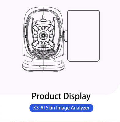 Novo analisador facial de pele com IA: Dispositivo de tela de 15,6 polegadas para detecção multispectral de umidade e pigmentação da pele.