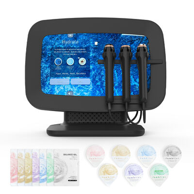 Portátil 3 alças RF Hydra máquina facial Rejuvenescimento da pele Anti-envelhecimento remoção de rugas Face lifting Hydro Dermabrasion equipamento de beleza para salão de spa