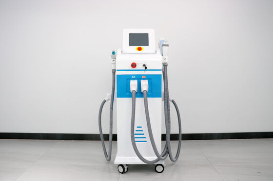 4 in1 Máquina de beleza multifuncional a laser Luz magneto-óptica Vertical quatro alças Depilação a laser Indolor Depilação a laser segura de remoção de tatuagens Máquina de RF