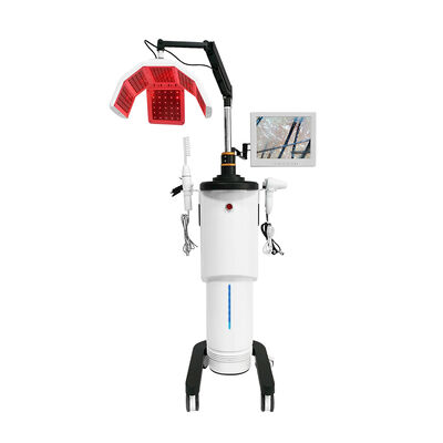 Máquina profissional de laser para crescimento de cabelo, diodo led, detecção de couro cabeludo, antiperda de cabelo, equipamento de terapia para salão de cabeleireiro