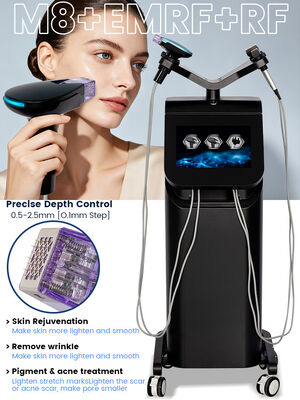Máquina de Beleza M8 RF Microneedling com 4 Peças de Mão para Penetração Profunda de Energia e Aperto da Pele